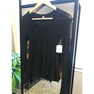 Free People black Lounge Top